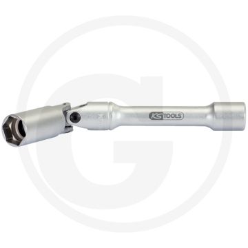 KS Tools 3/8"Gloeibougiedop+gewricht,L=150mm,9 mm - Flexibel, lang, 6-kant, mat (Chroom Vanadium)