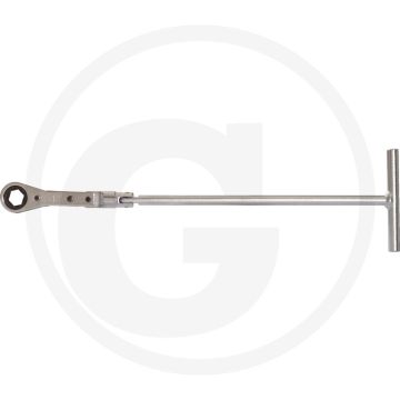 KS Tools Gloeibougies T-greep-ringratel +scharnier,12 mm. Voor Volkswagen, Audi, Seat.