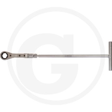 KS Tools Gloeibougies T-greep-ringratel +scharnier,14 mm. Voor Volkswagen, Audi, Seat.