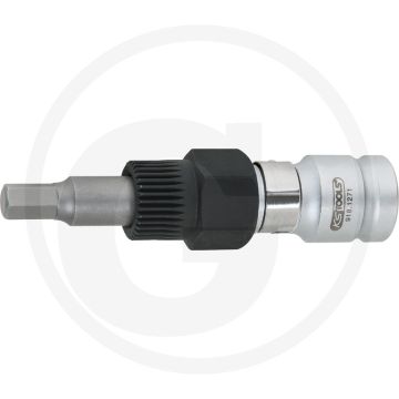 KS Tools 1/2" Generator-Kombischlüssel Innensechskant, 8,0 mm - Voor Freilauf-Riemenscheiben - 86x21x161 mm
