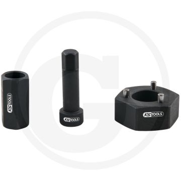 KS Tools 1/2" Generator-Kombischlüssel Innensechskant, 10,0 x 17,0 mm - Voor Freilauf-Riemenscheiben - DIN 3120 - 86x21x161 mm
