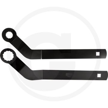KS Tools 1/2" Keilrippenriemen-Schlüssel-Satz für Mini, 2-t. - 12-kant, kunststoffbeschichteter Griff