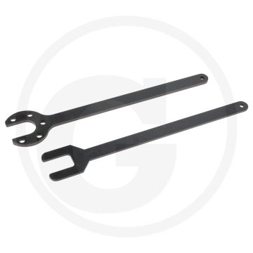 KS Tools Land Rover Lüfter-Naben-Schlüssel-Satz, 2-tlg. voor Land Rover Discovery II, Range Rover, Defender 1990-2006 met Td5 of V8 Motoren