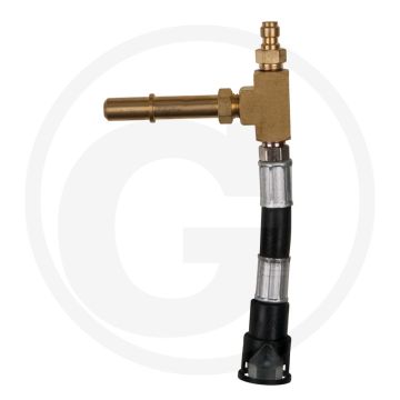 KS Tools Manometer-Anschlussschlauch mit 1/4" Schlauchanschluss inkl. Druckablassventil transparenten Schlauch - Lengte: 330mm