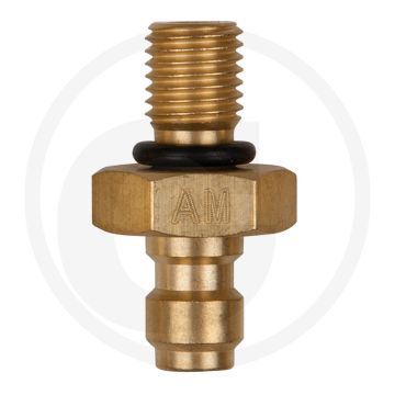 KS Tools Adapterstück M8x1,0 Außengewinde und 1/4" Schlauchanschluss mit Dichtring - 53x15x54 mm