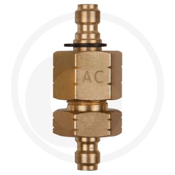 KS Tools Doppel-Adapterstück M14x1,25 Innen- und Außengewinde und 1/4" Schlauchanschluss - Lengte: 80mm