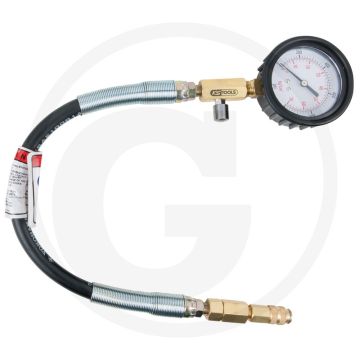 KS Tools Manometer mit Schlauch, 0-1000 psi, Ø 70 mm, B:200mm H:70mm L:350mm