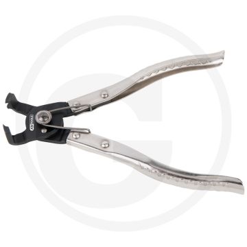 KS Tools Click-Schlauchschellenzange, abgewinkelt - 90° Kopf, geschmiedete Beißbacken