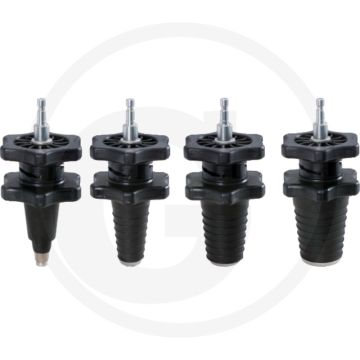 KS Tools Kühlsystemadapter-Satz, 4-tlg. voor druktest en diagnose van lekkages, 162x162x210 mm
