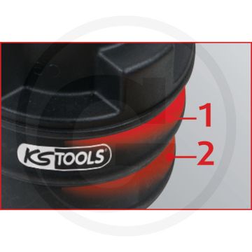 KS Tools 2-stufiger Einlass-Adapter, 75x80 mm voor Ladeluftsystemen.