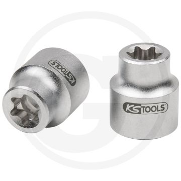 KS Tools TX E-Stecknuss für Mercedes, extra kurz, Torx-E, 25x25x40mm