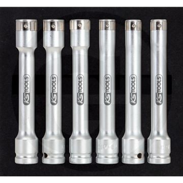 KS Tools 1/2" E-TX-Dopsleutel-Set, 6-delig, E10-E20, extra lang.