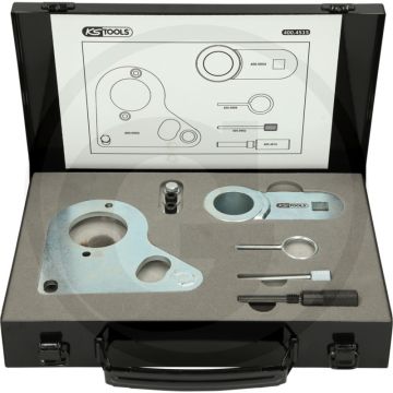 KS Tools Motoreinstell-Werkzeug-Satz für Mercedes / Opel / - Profi-Set für Steuerkettenwechsel (275x185x48mm)
