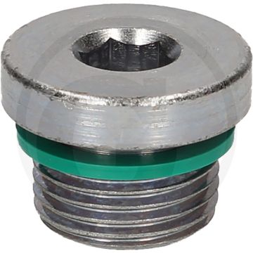 KS Tools Ölablassschraube, M18x1,5x9 mm, 10er-Pack, Innensechskant, Dichtring.