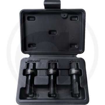KS Tools Radmuttern-Gewindereparatur-Satz, 3-tlg. 12mm Außensechskant.