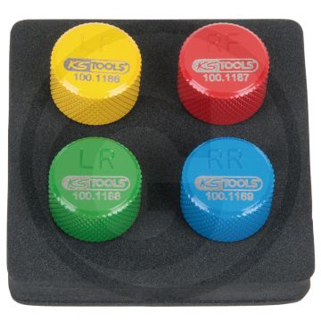 KS Tools RDKS / TPMS Reifenentlüfter-Satz, 4-tlg. - Entlüften RDKS/TPMS Raddrucksensoren
