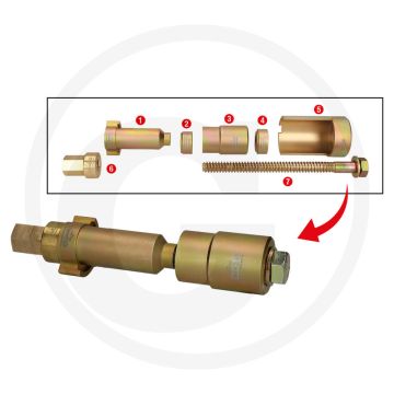 KS Tools Aus- und Einziehwerkzeug für Loslager und Führungs - BPW SH und SKH. Hoogte: 85mm, Lengte: 256mm.
