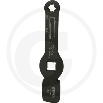 KS Tools 3/4" Schlag-TX-E-Schlüssel mit 2 Schlagflächen, E1 - Torx-E-Profil, Bremssattelverschraubung