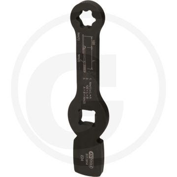KS Tools 3/4" Schlag-TX-E-Schlüssel mit 2 Schlagflächen, E2 - Torx-E-Profil, Bremssattelverschraubung