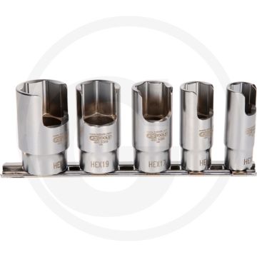 KS Tools 3/8" Spezial-Winkel-Rohrverbinder-Stecknuss-Satz, voor Winkelanschlüsse, 75x30x175 mm