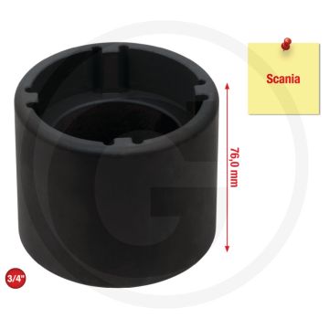 KS Tools 3/4" Scania Nutmutternschlüssel mit 4 Zapfen, Inne - Hoogte: 97mm