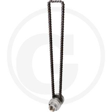 KS Tools Ölfilter- und Lufttrocknerpatronen-SchlüsselØ115mm - Robuste Doppel-Spannkette - 94x80x92mm