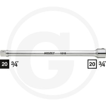 Hazet Verlengstuk 400 mm DIN 3123/ISO 3316