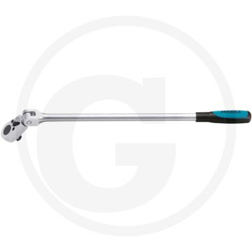 Hazet Omschakelratel, lang, met scharnier 511mm, Chroom-vanadium, 32 tanden