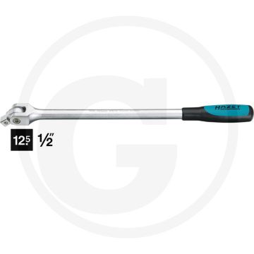 Hazet 1/2" scharniergreep, 472 mm - Chroom-vanadium, DIN 3122, Verchroomd