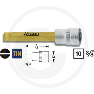 Hazet Dopsleutelbit 17mm TIN gecoat - DIN ISO 2380-1