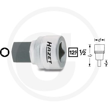 Hazet Dopsleutelbit 12 mm DIN 7422