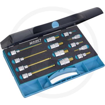 Hazet Dopsleutelbitset 13-tlg. Mit Kugelkopf, TIN beschichtet, Made In Germany