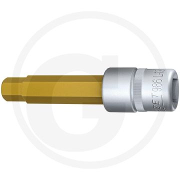 Hazet Schraubendreher-Einsatz,100 mm, SW12, Ti (Vierkant 12,5 mm (1/2 Zoll), Innen-Sechskant Profil 12 mm)