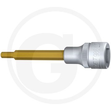 Hazet Schraubendreher-Einsatz,100 mm, SW5, Tin (Vierkant 12,5 mm (1/2 Zoll), Innen-Sechskant Profil 5 mm)