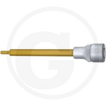 Hazet Schraubendreher-Einsatz, 140 mm, SW4, Ti (Vierkant 12,5 mm (1/2 Zoll), Innen-Sechskant Profil 4 mm)