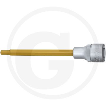 Hazet Schraubendreher-Einsatz, 140 mm, SW6, Ti (Vierkant 12,5 mm (1/2 Zoll), Innen-Sechskant Profil 6 mm)