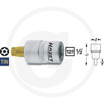 Hazet Dopsleutelbit TORX® T50H 23mm TIN gecoat