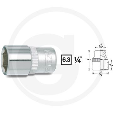Hazet Dopsleutel (zeskant) - Chroom-vanadium, 25 mm