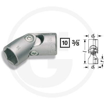 Hazet Scharnierdopsleutel (zeskant) 18 mm - Chroom-vanadium