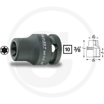 Hazet Krachtdopsleutel (TORX®) - Chroom-vanadium - E 12 - 28 mm