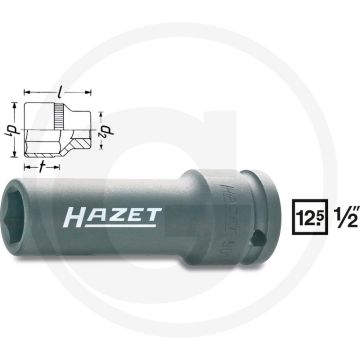 Hazet Krachtdopsleutel (zeskant) 19mm Sleutelwijdte