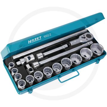 Hazet Dopsleutelset 3/4" 12x doppen SW 22-60 mm, verlenging 200-400 mm, ratelkop, draaistang