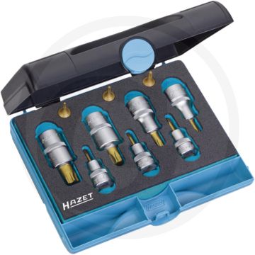 Hazet TORX®-gereedschapsset 3x 1/4" T8-T10-T15, 3x 3/8" T20-T25-T30, 4x 1/2" T40-T50-T55-T60