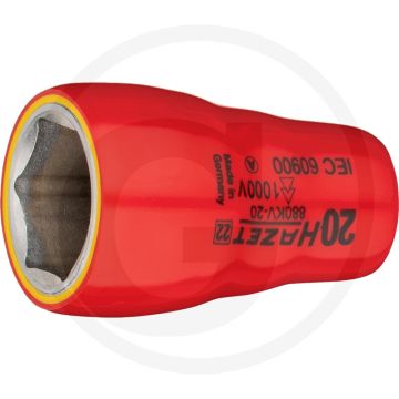 Hazet Sechskant Steckschlüssel-Einsatz (Vierkant 10 mm (3/8 Zoll), Außen-Sechskant-Tractionsprofil, 20 mm)
