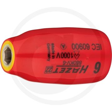 Hazet Sechskant Steckschlüssel-Einsatz (Vierkant 10 mm (3/8 Zoll), Außen-Sechskant-Tractionsprofil, 6 mm)