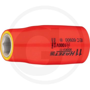 Hazet Sechskant Steckschlüssel-Einsatz (Vierkant 12,5 mm (1/2 Zoll), Außen-Sechskant-Tractionsprofil, 11 mm)