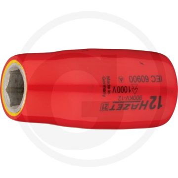 Hazet Sechskant Steckschlüssel-Einsatz (Vierkant 12,5 mm (1/2 Zoll), Außen-Sechskant-Tractionsprofil, 12 mm)