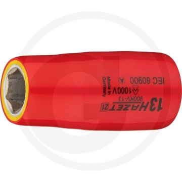 Hazet Sechskant Steckschlüssel-Einsatz (Vierkant 12,5 mm (1/2 Zoll), Außen-Sechskant-Tractionsprofil, 13 mm)