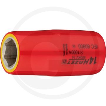 Hazet Sechskant Steckschlüssel-Einsatz (Vierkant 12,5 mm (1/2 Zoll), Außen-Sechskant-Tractionsprofil, 14 mm)
