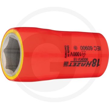 Hazet Sechskant Steckschlüssel-Einsatz (Vierkant 12,5 mm (1/2 Zoll), Außen-Sechskant-Tractionsprofil, 18 mm)